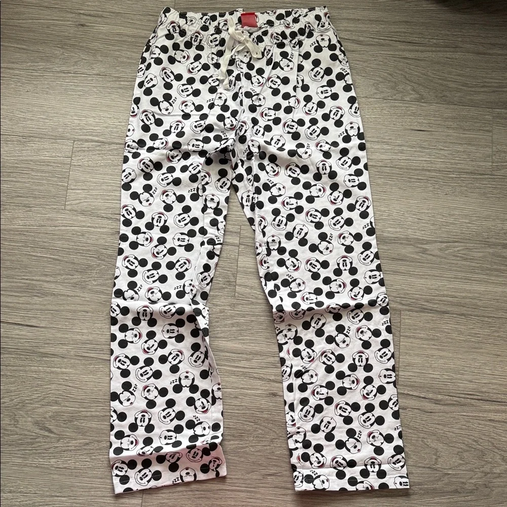 Disney White & Black Mickey Mouse Kids Pajama Set Size Small